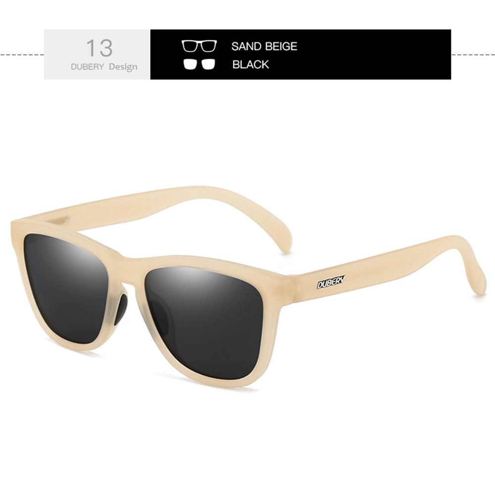 DUBERY Gafas de sol polarizadas con montura completa para hombres y mujeres 28 colores modelo 550: Castaño