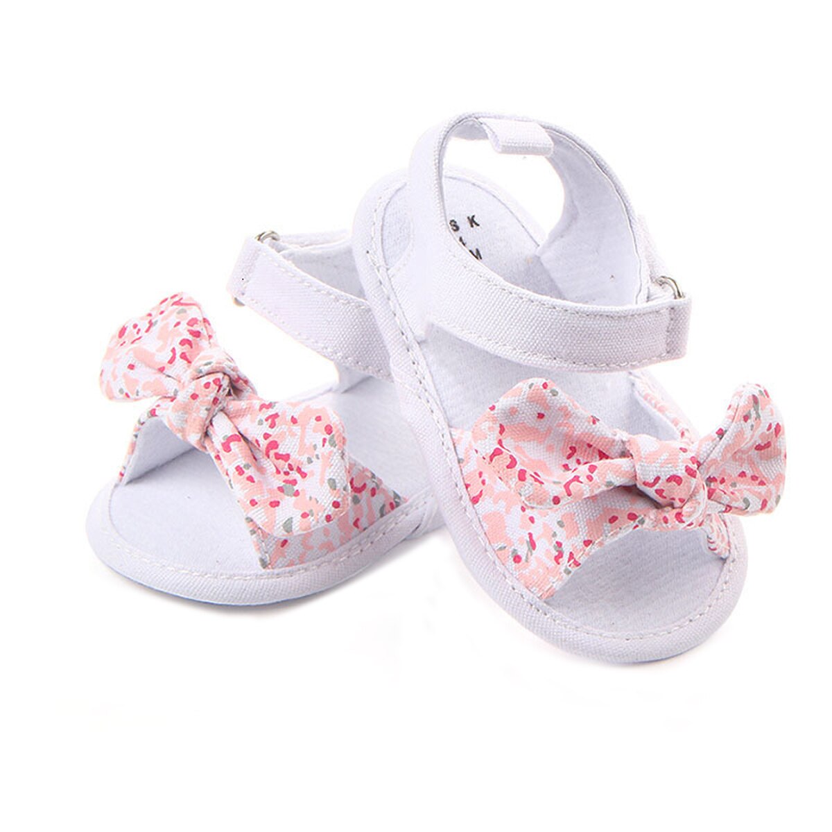 Citgeett Baby Girls Bow Knot Sandals Soft Sole Non-Slip Toddler Outdoor First Walker Shoes Newborn Summer Flats