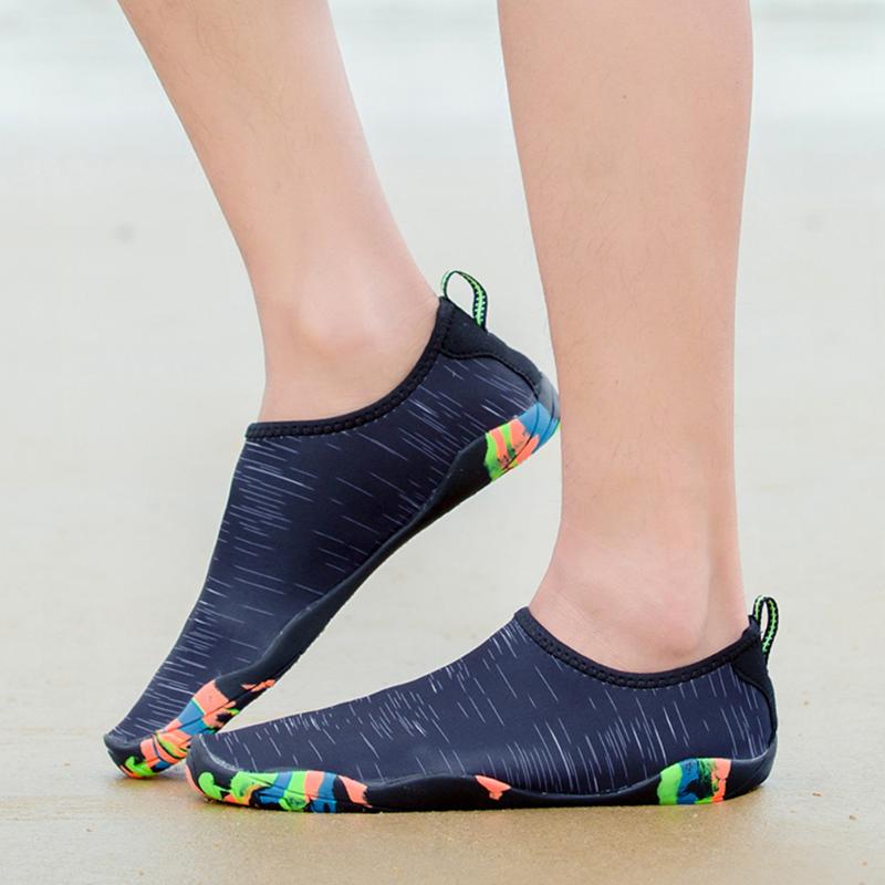 Aqua sko unisex sneakers svømmesko udendørs vandsport badestrand aqua surfing hurtigtørrende fodtøj til mænd kvinder blå