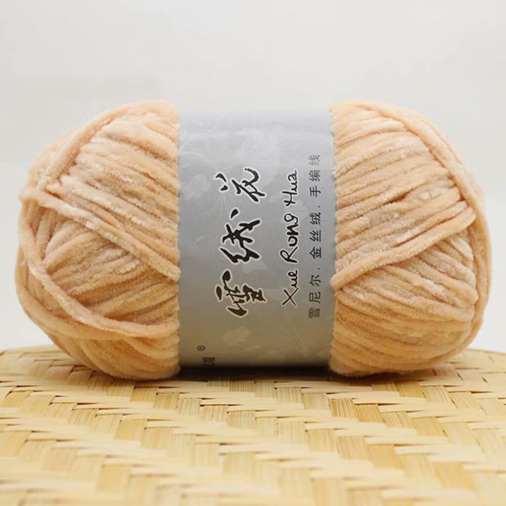 Goud Fluwelen Chenille Medium Dikke Wol Draad Diy Gehaakte Trui Sjaal Lijn Multicolor Draad Handwerk Diy Huishoudelijke Supply: F