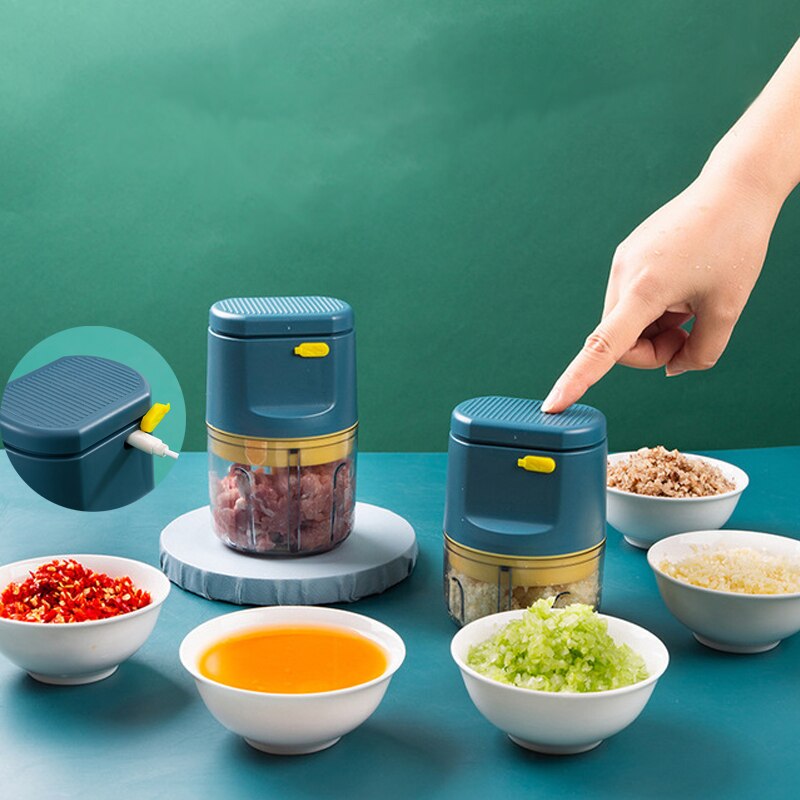 Elektrische Knoflook Stamper Usb Opladen Stevig Duurzaam Mini Crusher Chopper Voor Verpletterd Knoflook Geplet Gember Gemalen Verse Chili