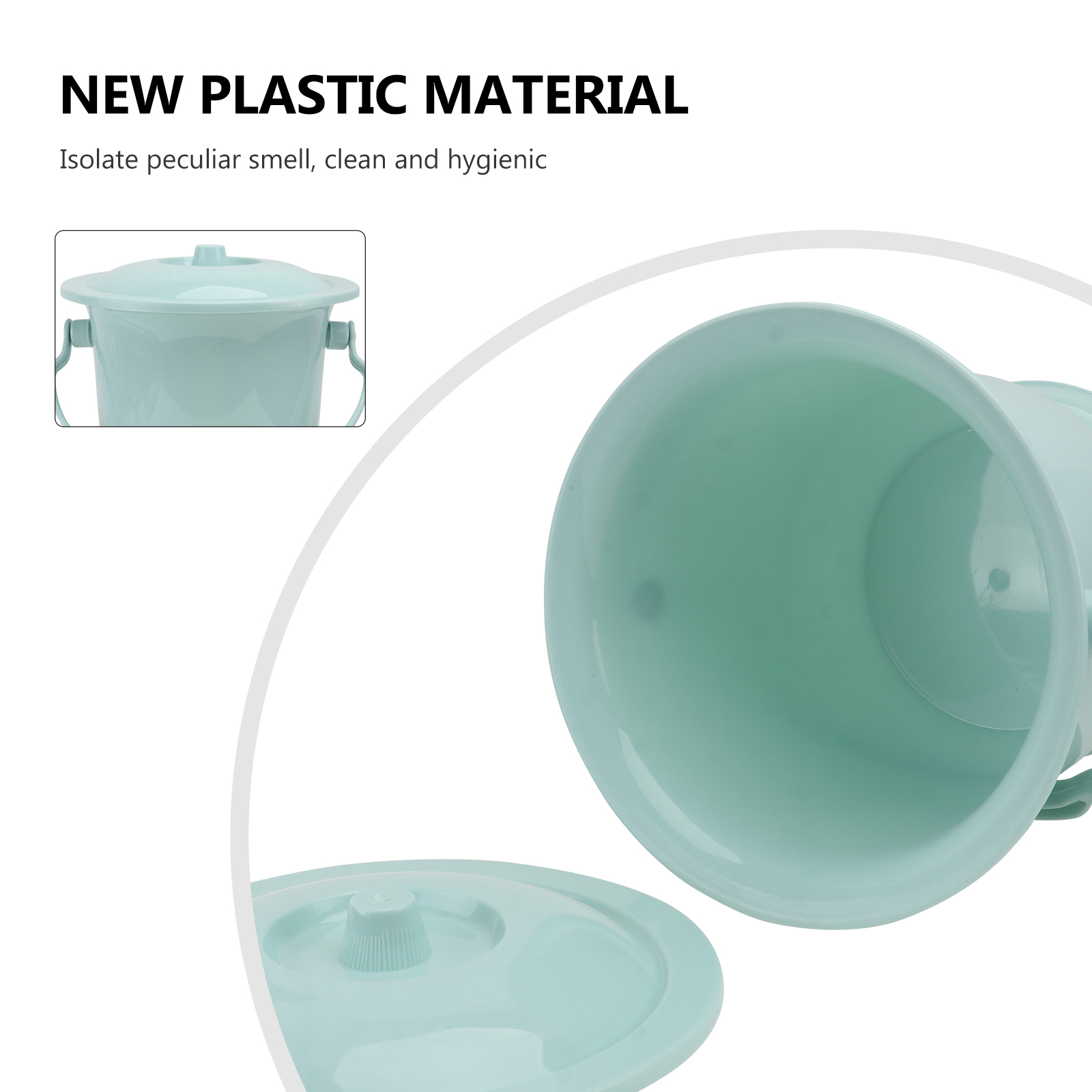 1PC Household Chamber Pot Handheld Thickened Spittoon with Lid Portable Urine Poop Pot Children Potty Training Seat Bathroom