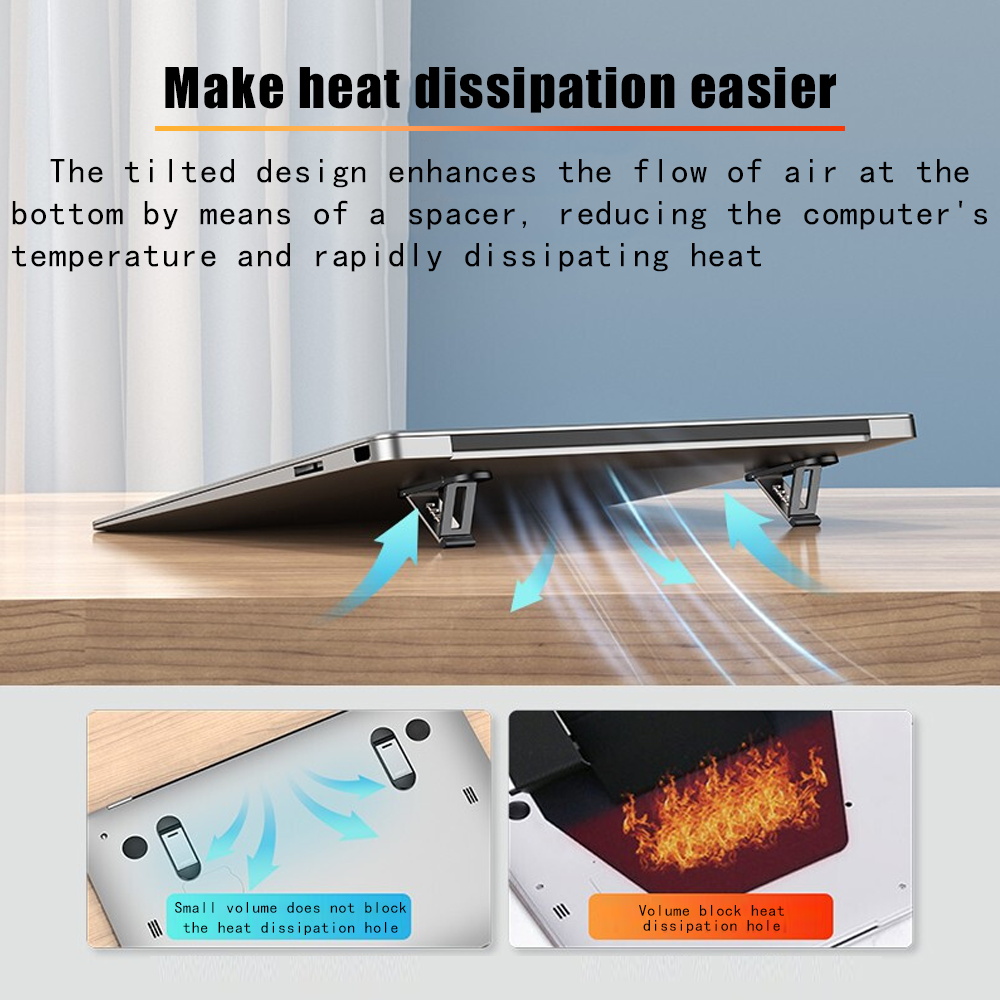 Laptop Standaard Voor Computer Toetsenbord Houder Mini Draagbare Benen Laptops Staat Voor Macbook Huawei Xiaomi Notebook Aluminium Ondersteuning