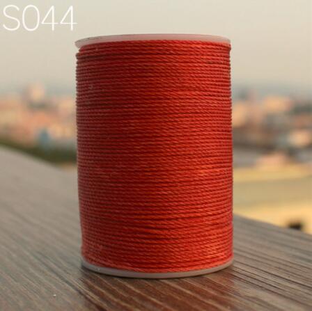Destockage bricolage diamètre 0.55mm cuir cire ronde fil à coudre cousu main polyester rond ciré couleur fil 40 couleurs: S044 rust red