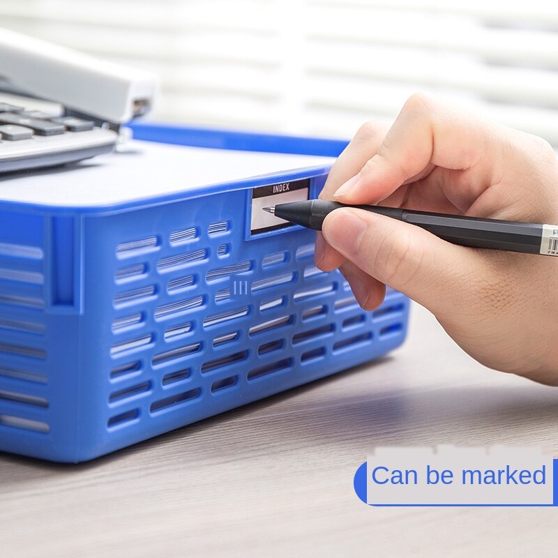 Mesh Document Basket A4 Storage Basket Storage Box File Shelf Documentation Column Multilayer Document Basket Blue