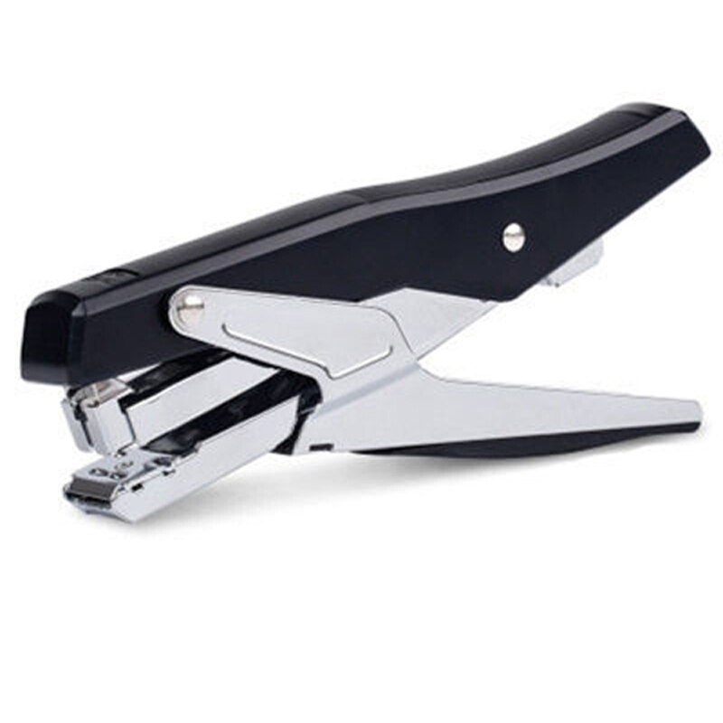 Stapler Plier Stapler Machine Black Grey Color Metal Structure Paper Sewing Machine Office Stationery