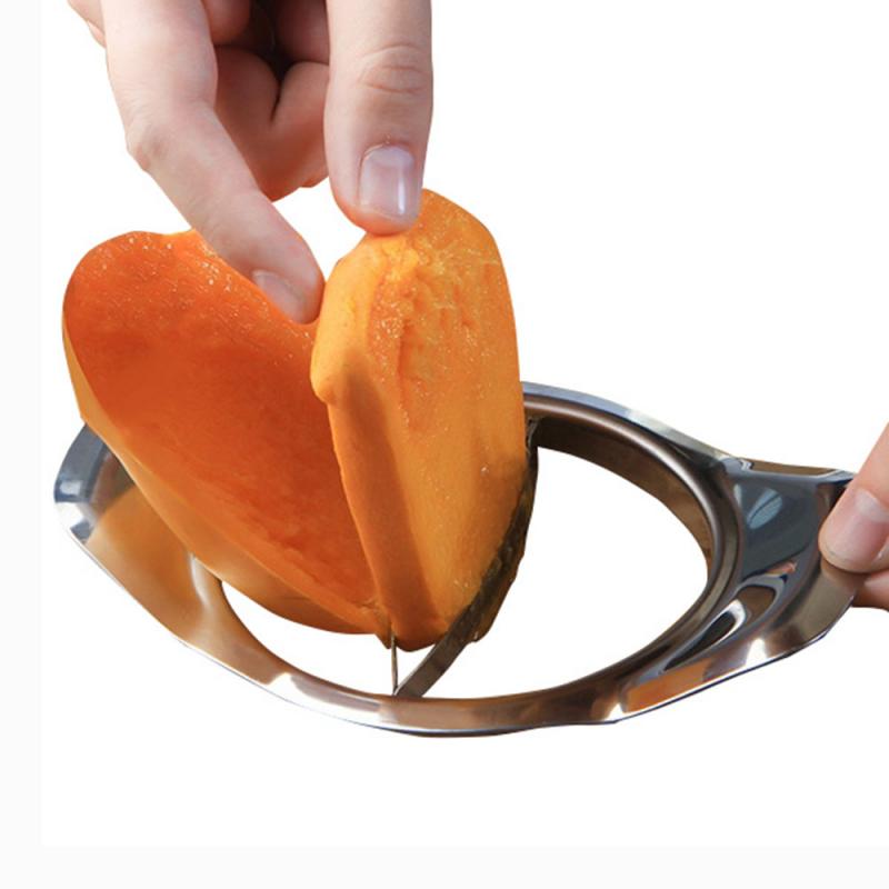 Easy Mango Slicer Stainless Steel Mango Cutters Corer Peeler Mango Peel Knife Fruit Vegetable Tool Kitchen Accessories