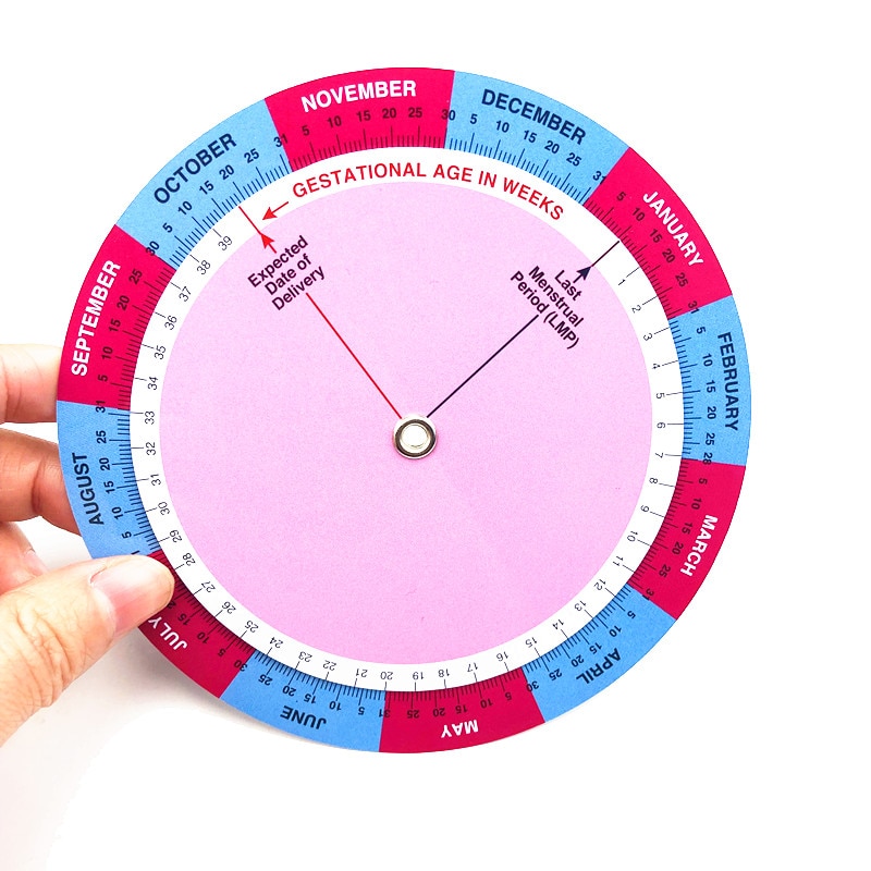 1 stk pvc svangerskaps kalkulator hjul graviditet goniometer forventet fødselsdato kalkulator