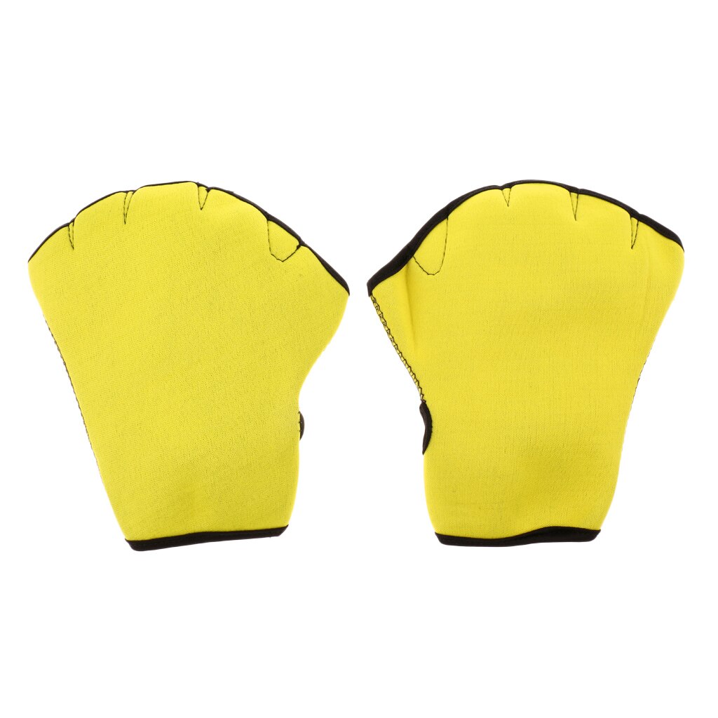 Aquatic Fitness Water Weerstand Swim Training Zwemvliezen Handschoenen Voor Het Helpen Bovenlichaam Weerstand Geel S / M / L