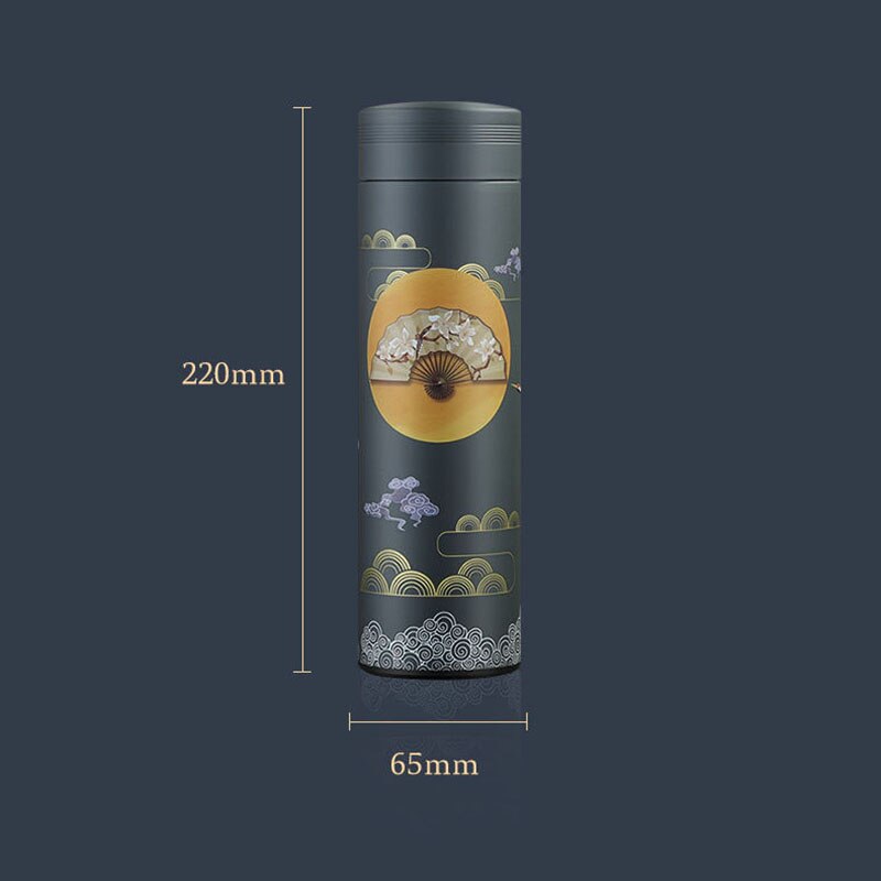 ZOOOBE 450ml chińnarty styl 304 termos ze stali nierdzewnej butelka wody z filtrem kubek termiczny na kawę Thermocup najlepszy prezent