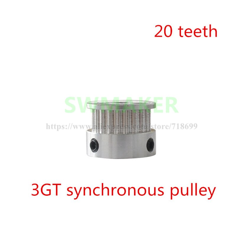 Poulie à courroie synchrone GT3, 20 dents, 3gt, largeur 6mm, accessoires pour imprimante 3D