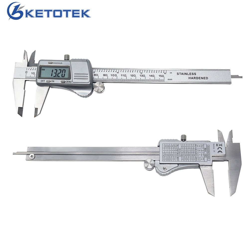 Digital calipers Stainless Steel High Precision Electronic Digital Vernier Caliper Measuring Tools 0-150mm caliper