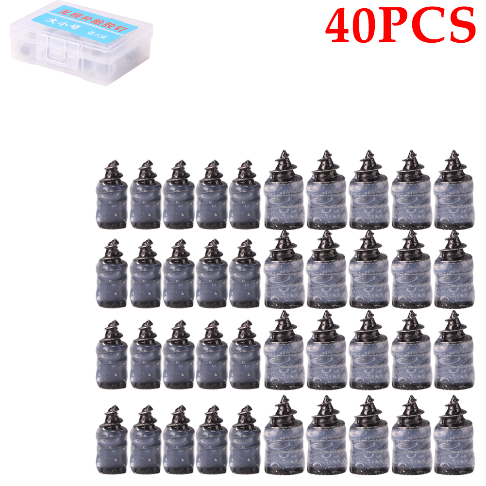 Clous de réparation de pneus sous vide pour voiture et moto, 10 à 50 pièces, pour camion, Scooter, vélo, réparation de crevaison, outils Tubeless, accessoires en caoutchouc et métal: green
