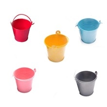 1PC petits seaux en métal fer blanc Mini seau en métal Pots de fleurs décoration de la maison fer jardinières mariage fête jardinières fleur décor