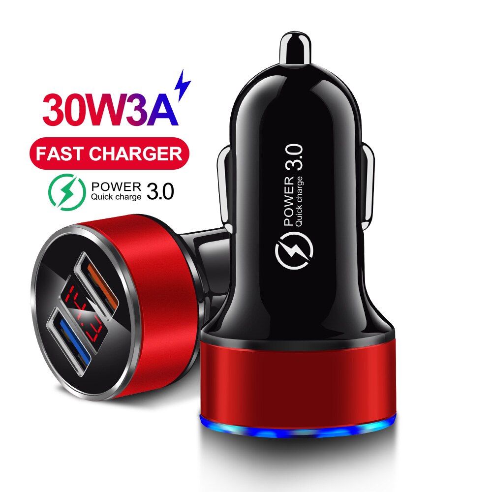 OLAF QC 3.0 Dual Fast Charger 5V 3.1A Car Charger For iPhone X Xr Samsung Galaxy Note 10 9 USB Car-Charger Phone Charge Adapter