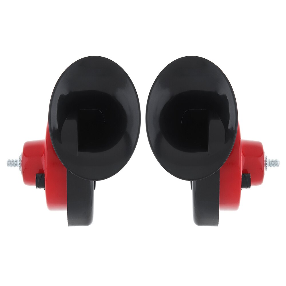 Samochód motocykl klakson ślimakowy czerwony 12V powietrze potroić 4 Cal klakson ślimakowy 100W dwukierunkowy dla samochodów motocykl elektryczny samochód Motorcbike