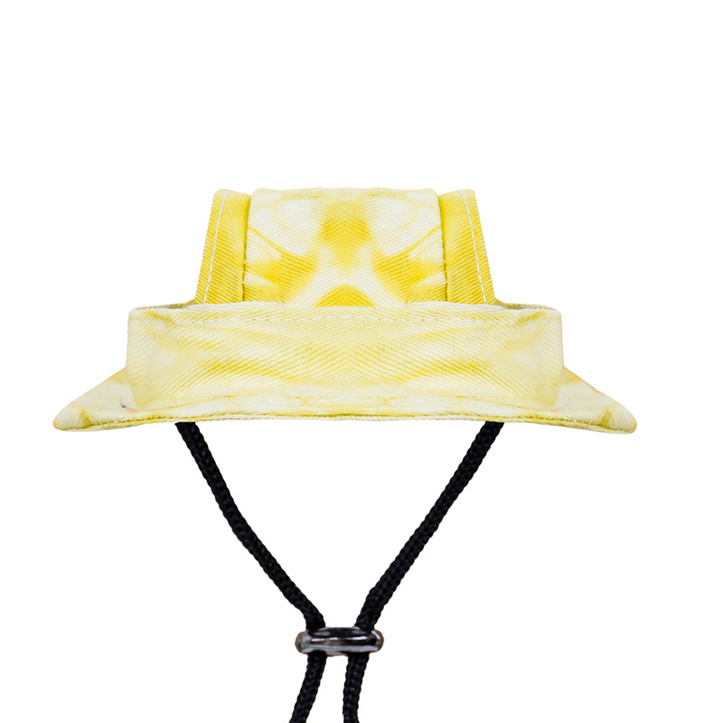 Pets Hat with Ear Holes Adjustable Baseball for Medium Small Dogs Summer Dye Cats Sun Cap Pet Outdoor Hat Supplies: S / Yellow