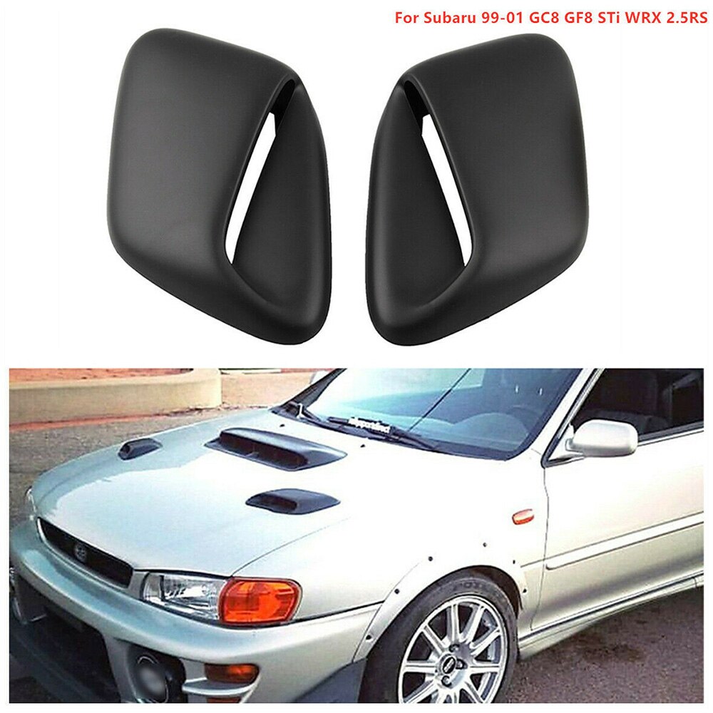 1 Paar Vent Cover Hood Scoop Air Flow Cover Voor Subaru Impreza GC8 Sti