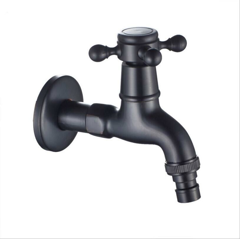 Antike Bronze-/Schwarz öl Bibcock Wasserhahn Durcheinander Zauberstab montiert Schlecht Waschmaschine klopfen garten wasserhahn Ich bin Freien Schlecht mischer