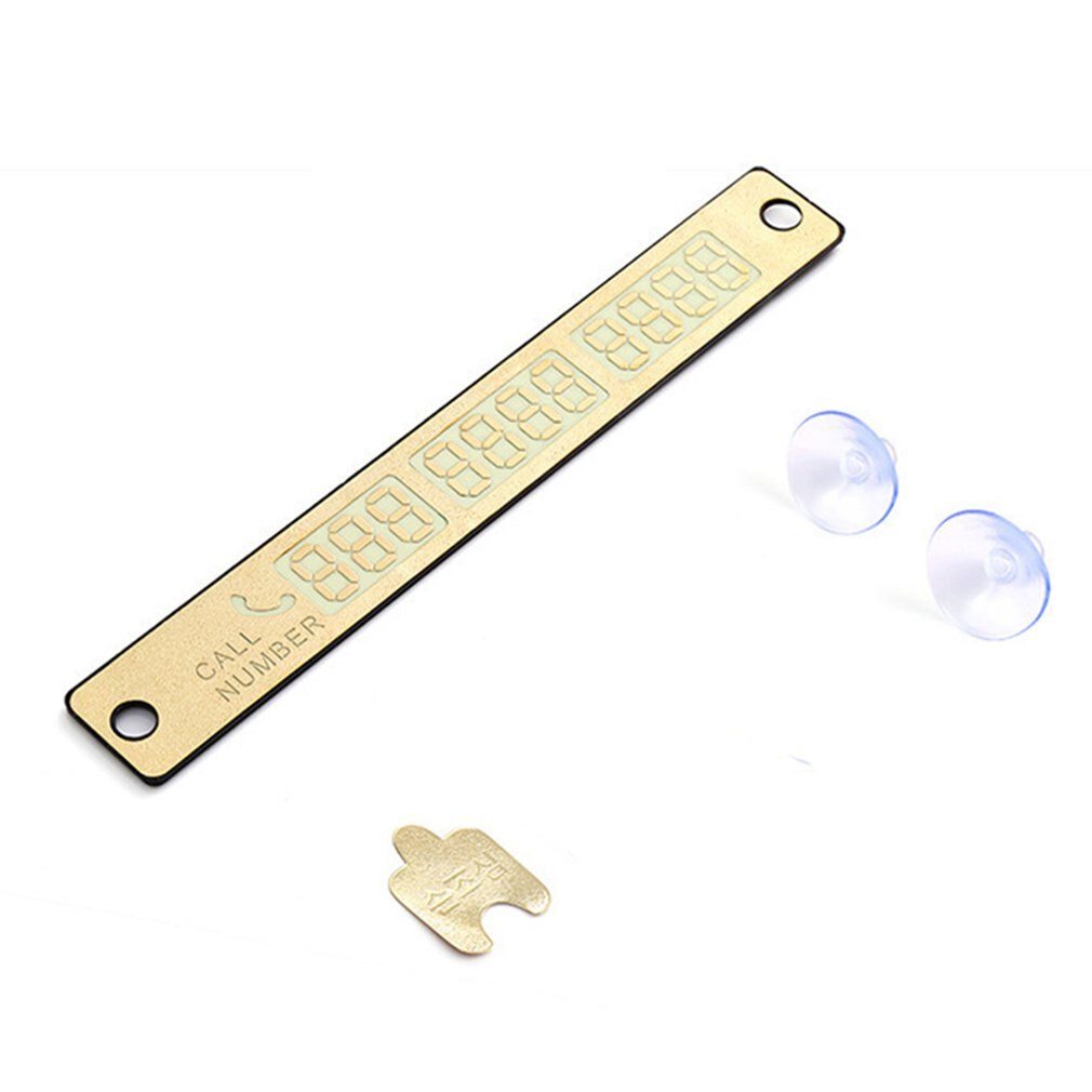 Car Styling Phone Number Card Sticker Night Luminous Temporary Car Parking Card Plate Suckers Phone Number Card