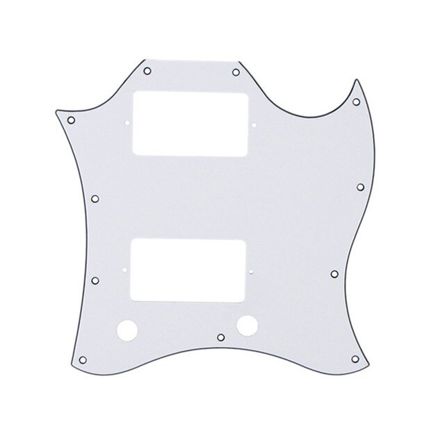 Plaque spéciale à gratter SG, pour guitare électrique de Style EPI SG, 3 couches avec trou de pont, accessoire partie basse: White  WBW