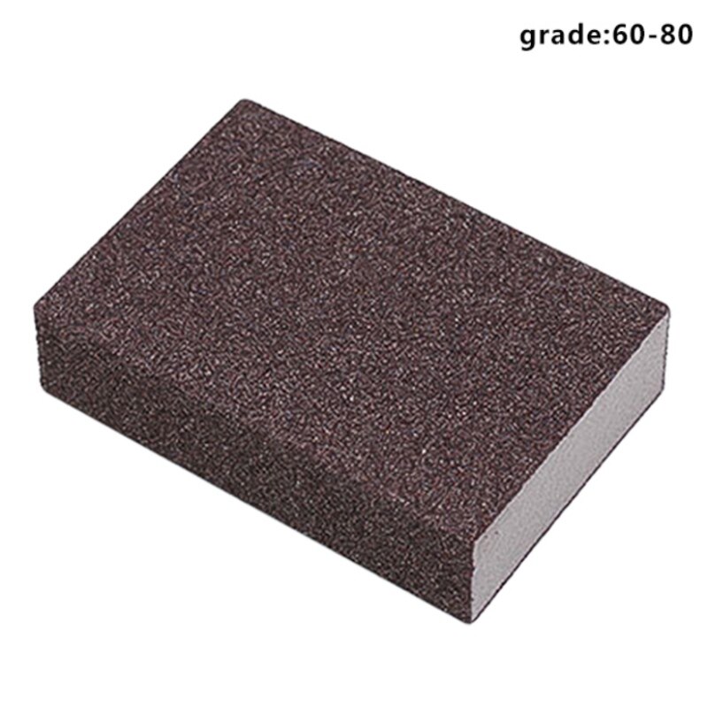 Sponge sand block Woodworking polishing Elastic grinding block High-density sponge block Emery sponge sandpaper Abrasive: 60-80