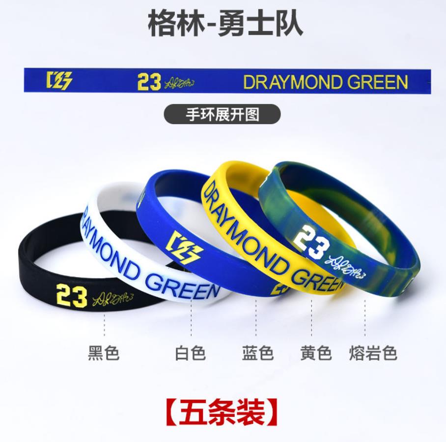 5Pcs Sport Basketbal Ster Polsbandje Armband Man Licht Up Siliconen Student Rubber Glow In The Dark Lichtgevende Armband Souvenir: 13