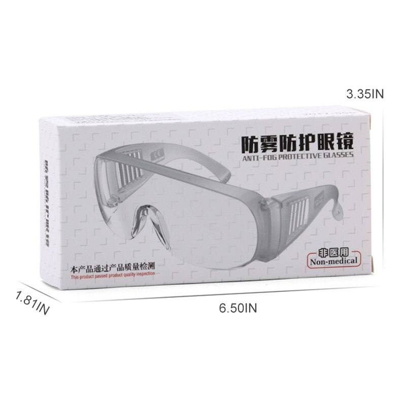 Adult Transparent Protective Googles Eye Shield Lab Anti Splash Anti Dust Glasses Anti-oil Splash Anti-slobber Anti-Fog Googles