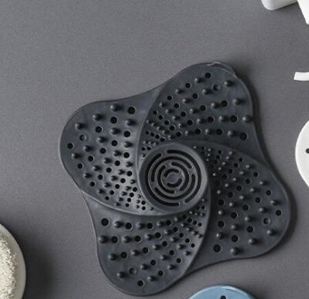 Haarstopper anti-verstopping haarvanger afvoerputje douche afvoerputje gootsteenzeef filter badkamer keuken accessoires: Zwart
