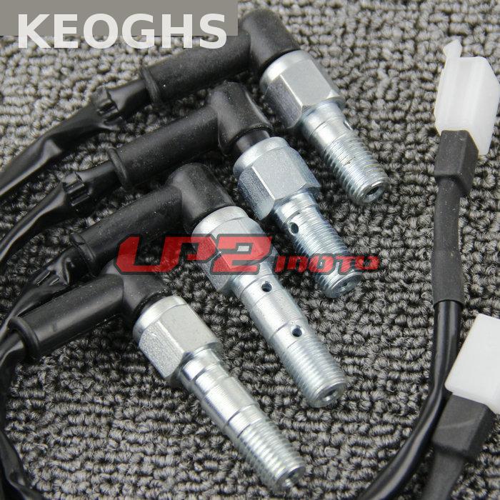 Keoghs 10 x 1.25mm 10 x 1mm motorcykel hydraulisk bremse kobling tryk kaliber cylinder pumpe lyskontakt banjo bolt 4 str.