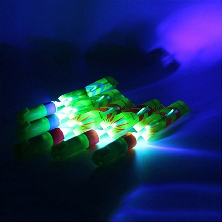 3Pcs Amazing LED Light Arrow Flying Toy Helicopter Party Fun Baby Toys LED Light Flash Toys Xmas Outdoor