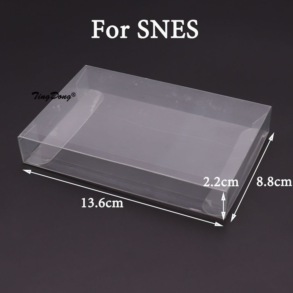 Boîte de jeu transparente en plastique l'horloge, étui de protection, jeux CIB, N64 Go, GBA, GBC, SNES, AnjSwitch, PS5, PS4, PS3, PS2, 20 pièces