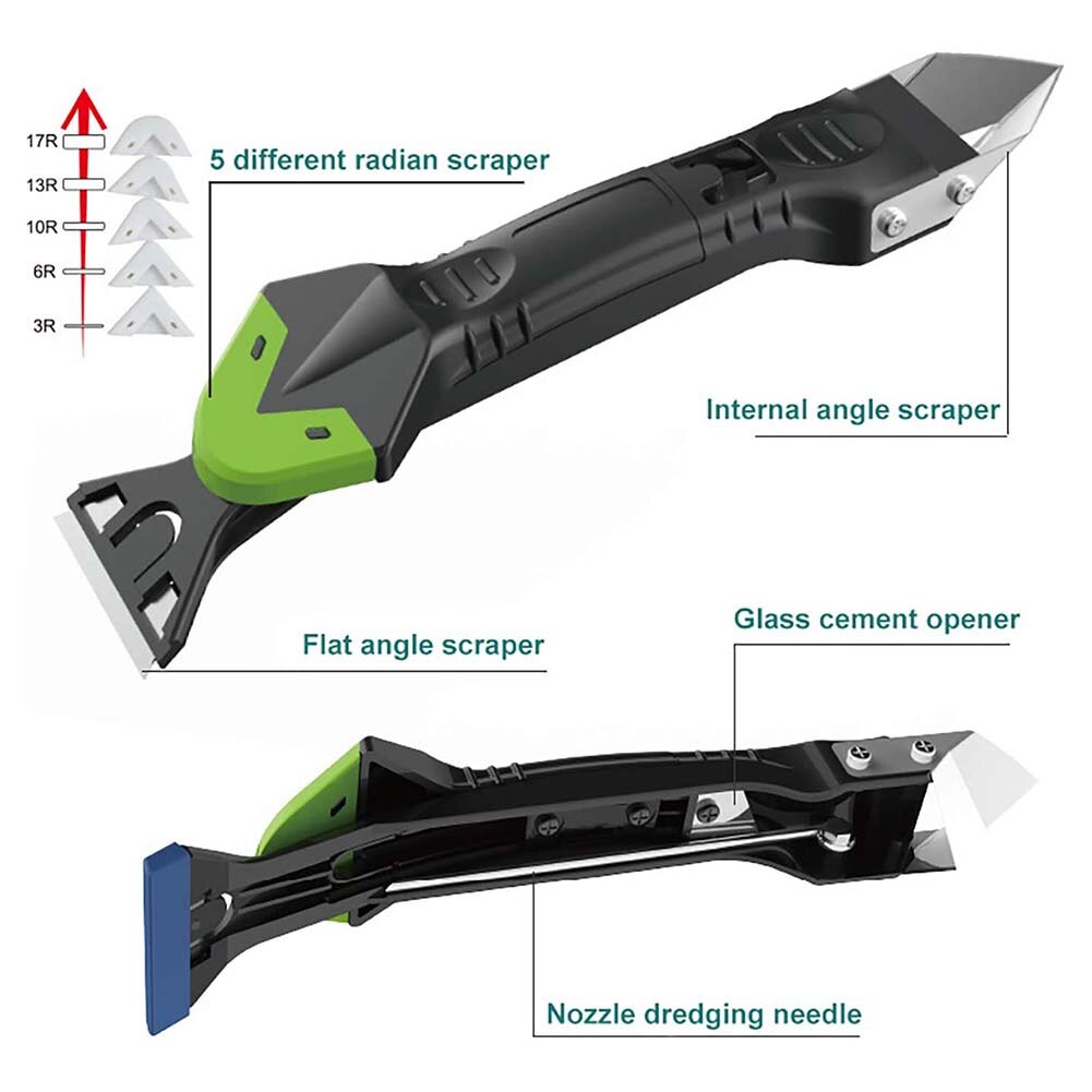 10pcs Joint Filler Smoothing Spatula Sealant Remover Caulk Finisher Scraper Grout Kit Glass Rubber Decoration Caulking Hand Tool