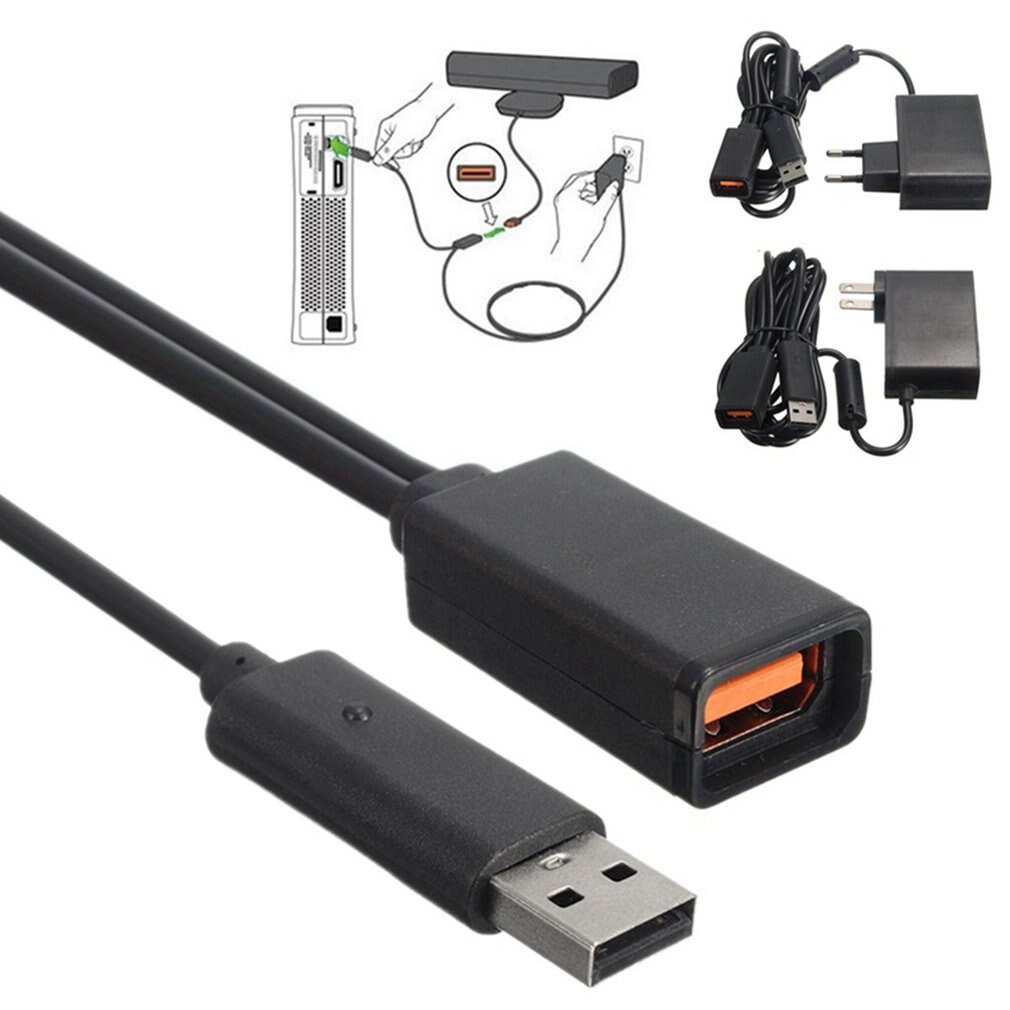 Adaptador de fuente de alimentación USB AC para Xbox 360, Cable de Sensor Kinect, 100V-240V