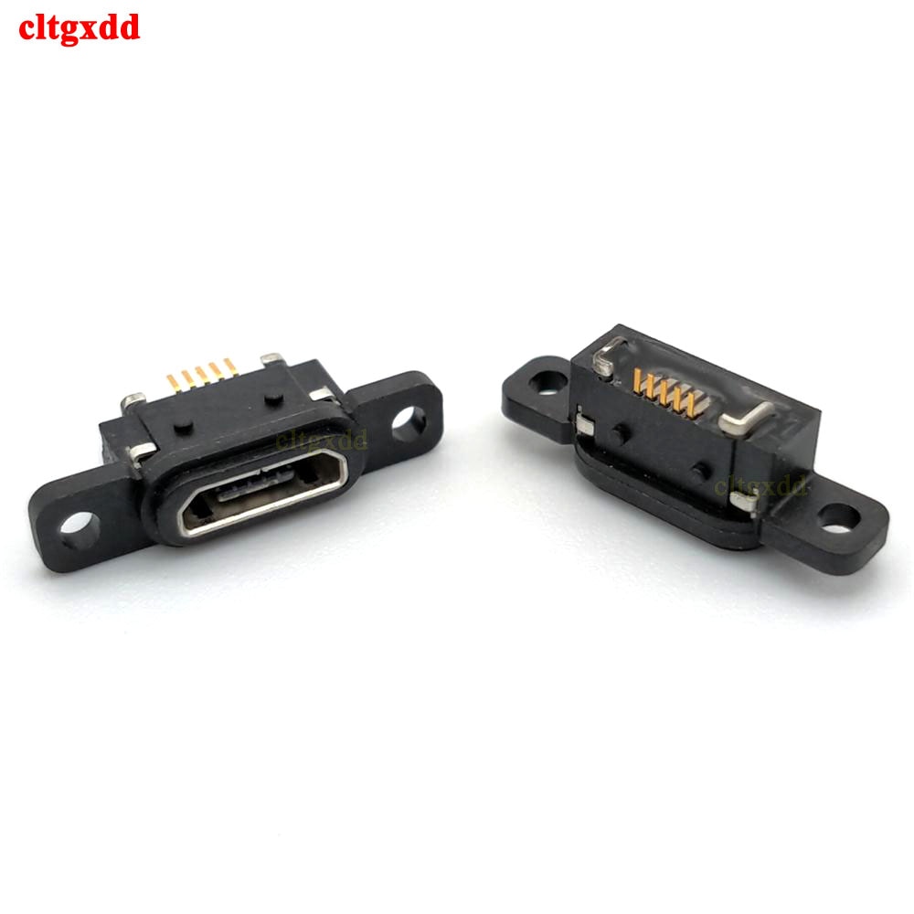 2Pcs Micro USB Type c 3.1 USB 2.0 Female Jack 4P 6P 4 Feet Smd Inline Panel Waterproof Dwaterproof Water Diy Connector Repair