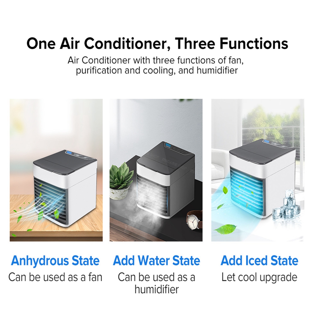 Mini bærbart klimaanlæg til hjem luftkøler ventilator personligt rum lille aircondition værelse skrivebord luftkøling ventilatorer