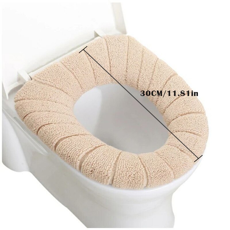 Tapis de toilette universel, épais, doux, quatre saisons, automne-hiver, housse de siège de toilette, coussinets chauds lavables, 30cm