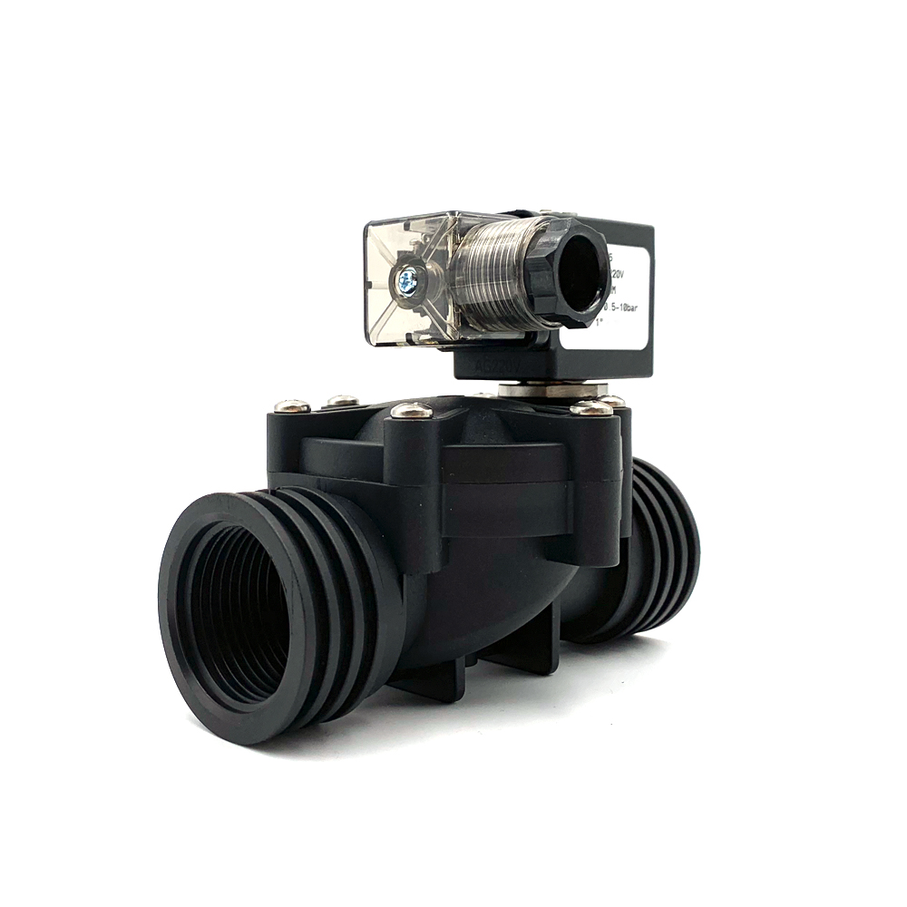 valve,solenoid valve,plastic valve 1/2" 3/4 1 inch Orifice 15/20/25mm normal closed water valve,10bar 220V Pilot operated