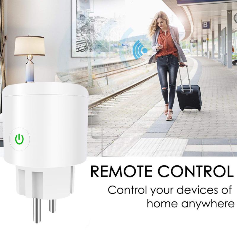 Tuya Zigbee EU plug WIFI wireless socket Smart timer plug voice control home smart power socket with Alexa and Google Assistant