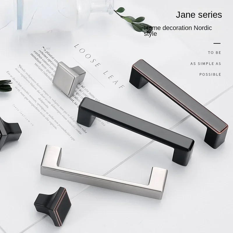 Møbelhåndtak skuffeknotter og håndtak for skap garderobe dørhåndtak i sinklegering 96mm/128mm/160mm/192mm/320mm- hulls deling