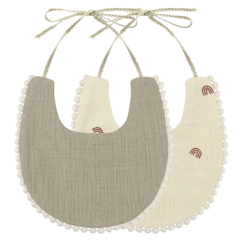 Double Side Print Bib Baby Kwastje Speeksel Handdoek Fotografie Voeden Burp Doek 87HD: 5