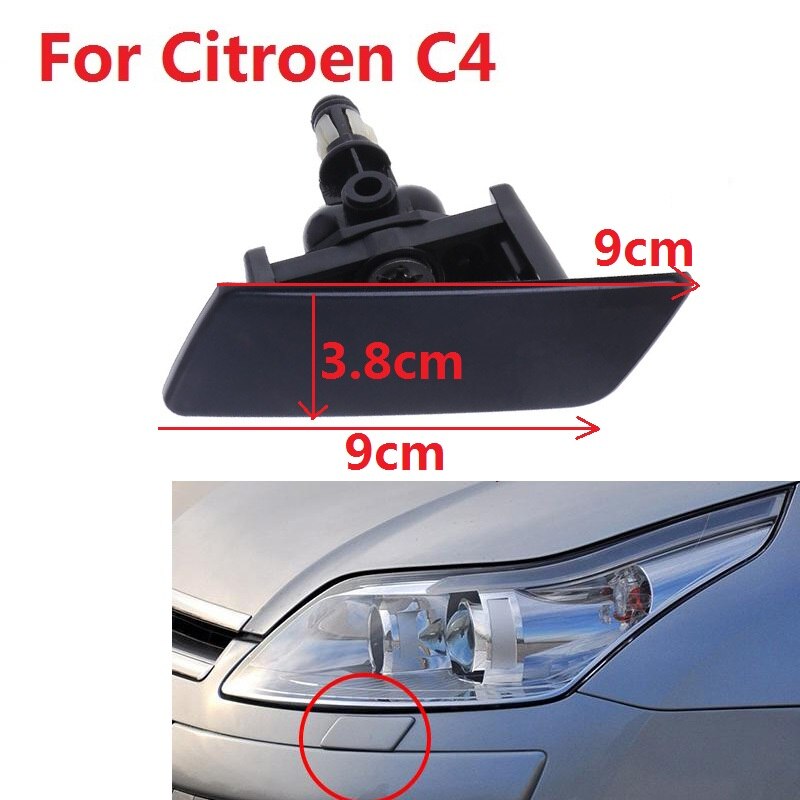 CAPQX Für Peugeot 207 307 Für Citroen C4 Vorderseite Scheinwerfer scheinwerfer Waschanlage Düse Abdeckung sprühen Jet Deckel Gehäbenutzen Haus Hülse