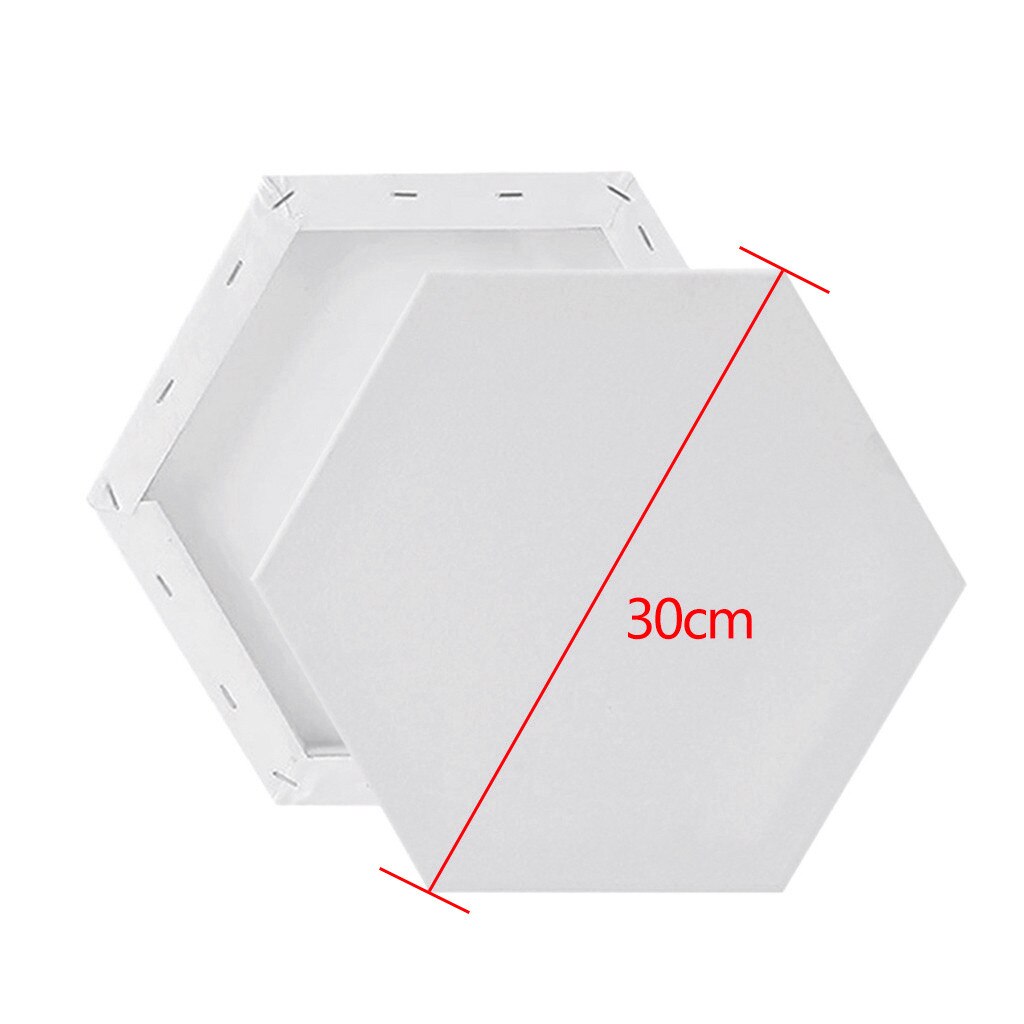 DIY Cotton Oil Painting Canvas Wood Frame Mini Stretched Blank Handmade DIY Paint Canvas Hexagon Home Wall Picture Decors: B