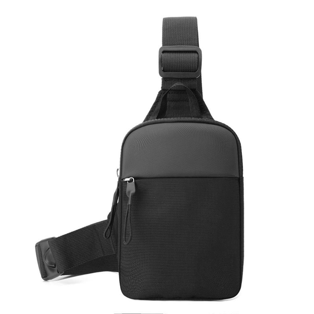 Heren borsttas, kleine canvas schoudertas, crossbodytas voor mannen, mini stoffen slingtas, sporttas, crossbodytas voor telefoon, herenhandtas: Zwart