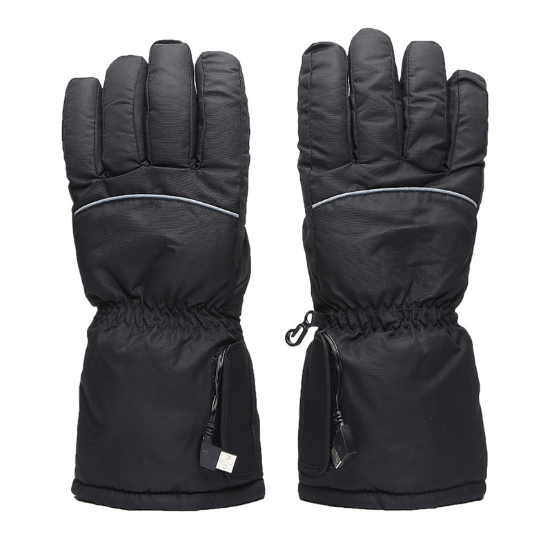 Vinger Elektrische Handschoenen USB Outdoor Verwarming Batterij Ski Handschoenen Dikke Verwarming Handschoenen Plus Fluwelen Comfort Elektrische Handschoenen: Default Title