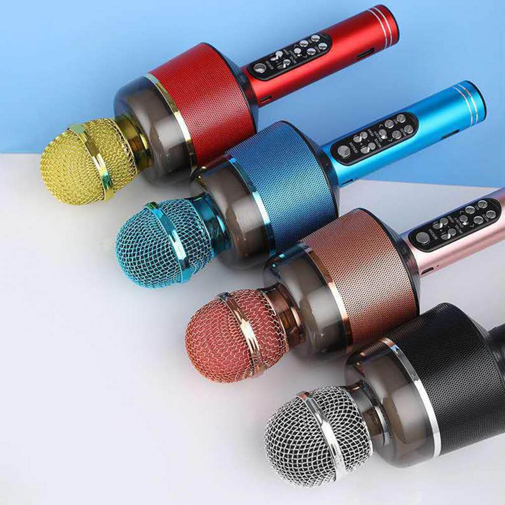 Q008 mini 5.0 bluetooth-handmikrofone mit gesangsaufnahmefunktion, surround-sound, bunten lichtern und karaoke-funktion für zuhause