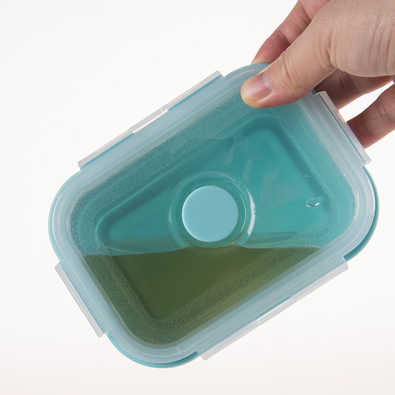 Fiambrera plegable de silicona, caja de Bento para frutas y verduras, utensilios de cocina, contenedor de alimentos, Bol, herramientas de cocina, accesorios de cocina