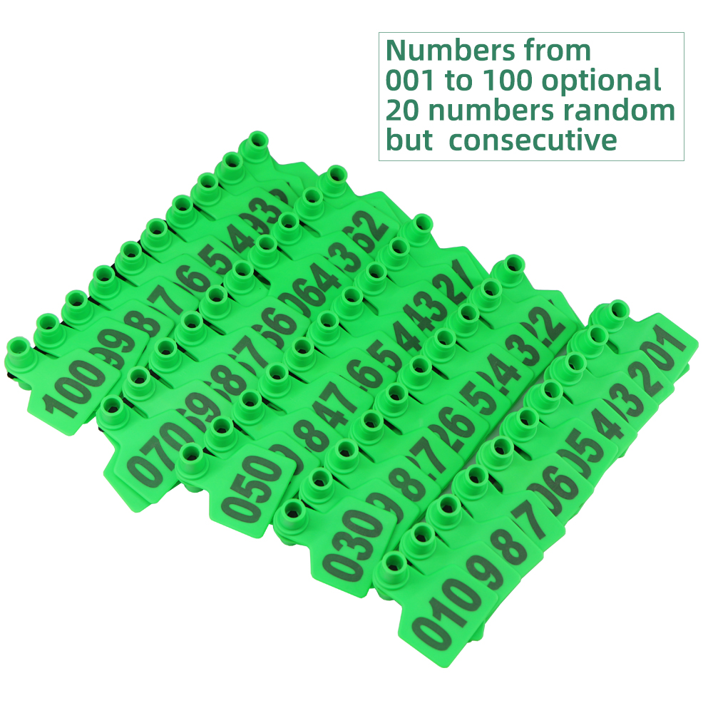 20Pcs 4X5Cm Verschillende Maar Opeenvolgende Nummers Varken Oor Tags Set Boerderij Dieren Label Vee Markers Identificatie kaart Markering