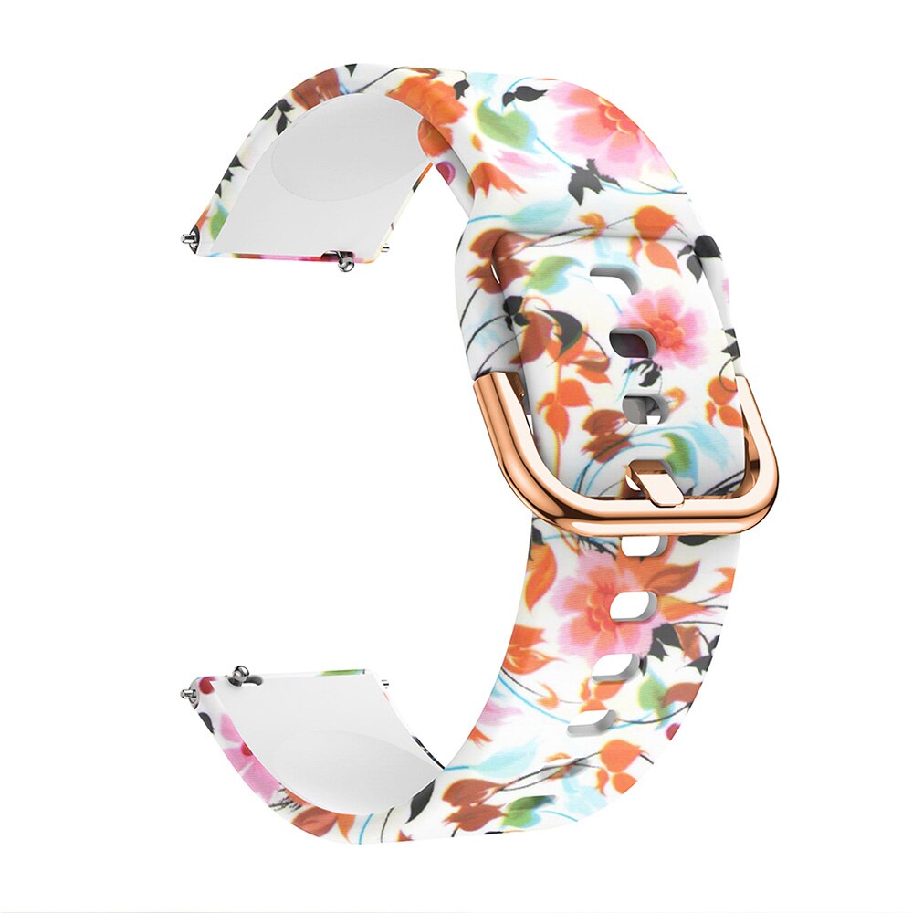 22mm Watch Band For Xiaomi MI Watch Strap Printing Silicone Watchbands Wristband Bracelet For Xiaomi Smart Mi Watch Color Sports: Flowers birds