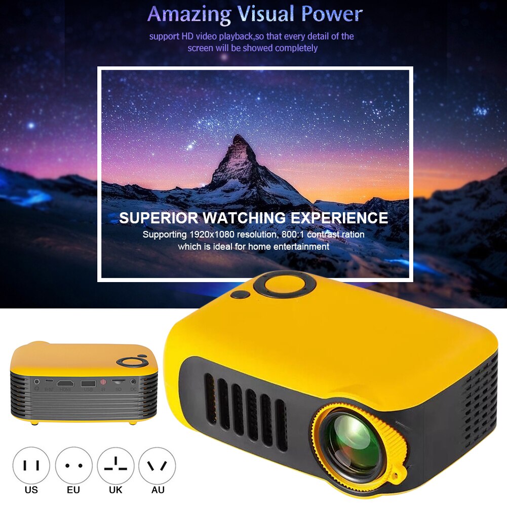 Mini Projector Led Android 320*240 Pixels Ondersteunt 1080P Draagbare Home Theater Smart Video Beamer Film Game Media speler